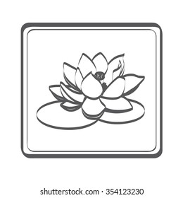 Lotus icon style in gray color