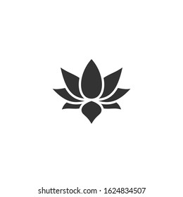 Lotus icon template color editable. Lotus symbol vector sign isolated on white background.