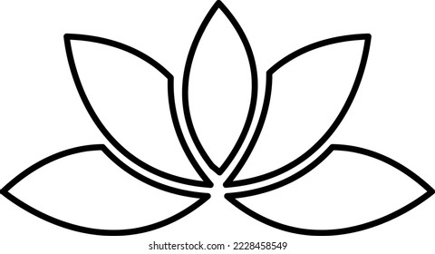 Plantilla de diseño de moda de icono de Lotus en fondo blanco