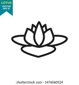 lotus icon in trendy flat design 