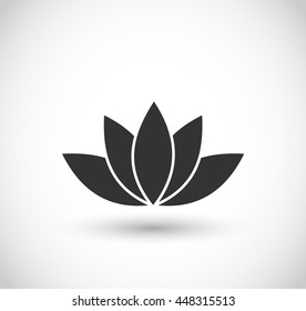 Lotus icon vector 