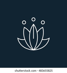 Lotus icon Vector Illustration Image Web Material icon  Flat 