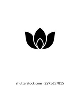 Lotus icon vector illustration logo template for many purpose. Isolated on white background.