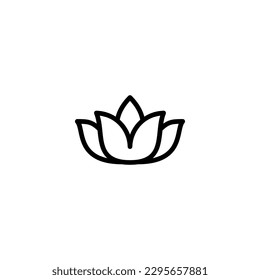Lotus icon vector illustration logo template for many purpose. Isolated on white background.