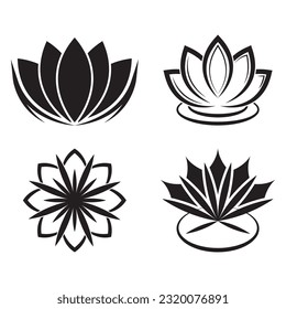 lotus icon vector illustration logo deisgn