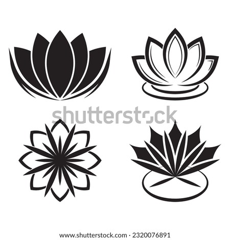 lotus icon vector illustration logo deisgn