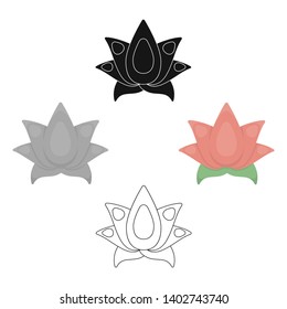 Lotus icon of vector illustration for web and mobile