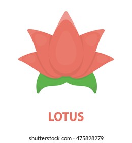 Lotus icon of vector illustration for web and mobile