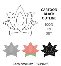 Lotus icon of vector illustration for web and mobile