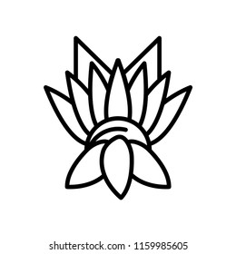 Lotus icon vector isolated on white background, Lotus transparent sign