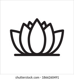 Ilustración de la plantilla de logotipo de vectores de iconos de Lotus