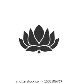 Lotus Icon Vector Sign Isolated For Graphic And Web Design. Lotus Plant. Lotus Flower Symbol Template Color Editable On White Background.