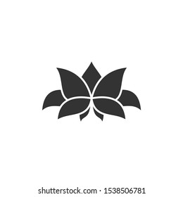 Lotus Icon vector sign isolated for graphic and web design. Lotus plant. Lotus flower symbol template color editable on white background.