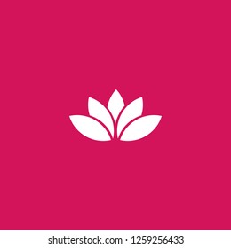 lotus icon vector. lotus sign on pink background. lotus icon for web and app