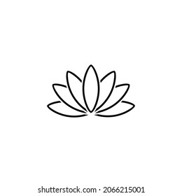 lotus icon, lotus vector sign symbol