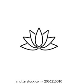 lotus icon, lotus vector sign symbol