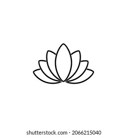 lotus icon, lotus vector sign symbol