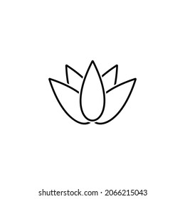 lotus icon, lotus vector sign symbol