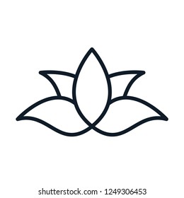 Lotus icon vector style logo ,floral icon logo template