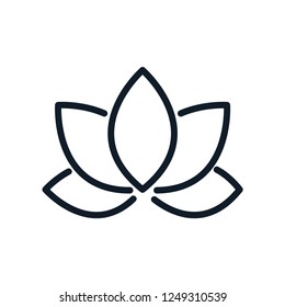 Lotus icon vector style logo ,floral icon logo template