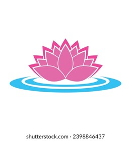 diseño del logotipo de la ilustración de la plantilla de vectores de iconos de loto