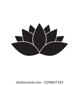 diseño del logotipo de la ilustración de la plantilla de vectores de iconos de loto