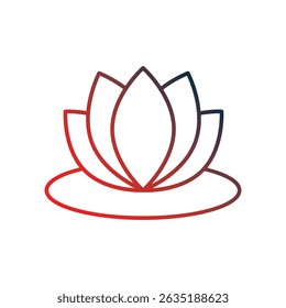 Icono de loto con fondo blanco Vector Ilustración de stock