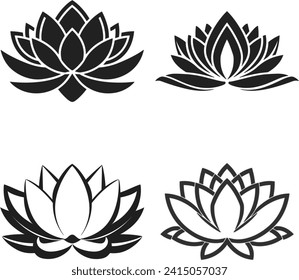 
lotus icons set, element for design