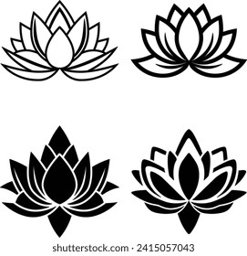 
lotus icons set, element for design