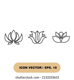 lotus icons  symbol vector elements for infographic web