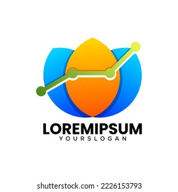 lotus invest gradient logo design template