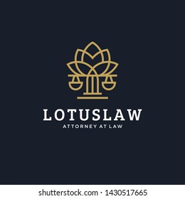 lotus law logo vector template download 