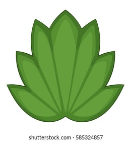 Lotus leaf icon. Cartoon illustration of lotus leaf vector icon for web