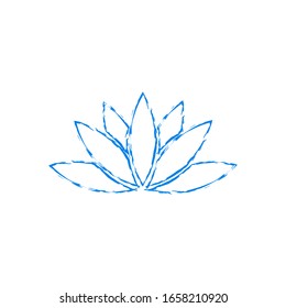 Lotus leaf icon vector outline isolated