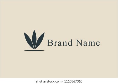 Lotus leaf logo vector icon template download