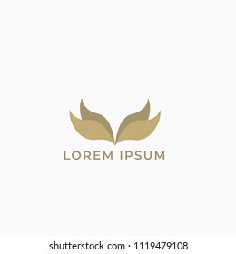 Lotus leaf logo vector icon template download