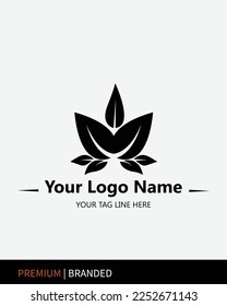 Lotus Leaf Nature Beauty Logo.