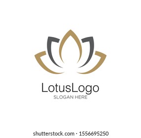 lotus leaf vector concept design logo template