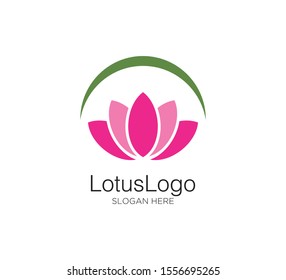 lotus leaf vector concept design logo template