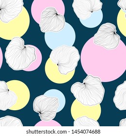 Lotus leaves hand draw watercolor imitation seamless pattern. Water lily leaf repeater background for gift wrap, wallpaper, textil, decoration or covers