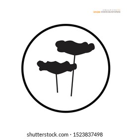 Lotus leaves lotus on white background.vector illustration.