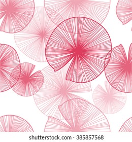 Lotus Leaves Pattern With Beautiful Pink Roses For Your Design