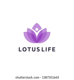 Lotus Life logo design vector template