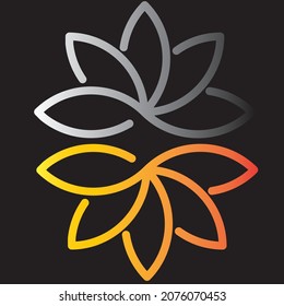 Lotus like flower pattern vector