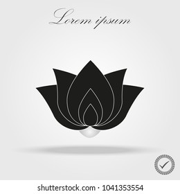 Lotus . Lily Flower Icon. Spa icon. Element relaxation and rest icon. Premium quality graphic design. Signs, outline symbols collection icon for websites, web design, mobile app on white background