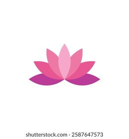 Lotus or Lily Water Flower Mandala Icon Vector Logo Template