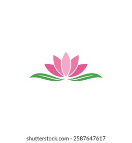 Lotus or Lily Water Flower Mandala Icon Vector Logo Template