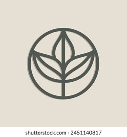 lotus line art logo design minimal style