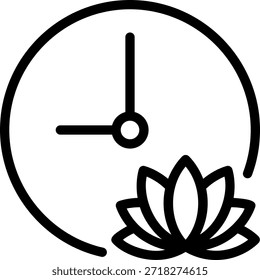 Vector de ilustración de icono de línea de loto