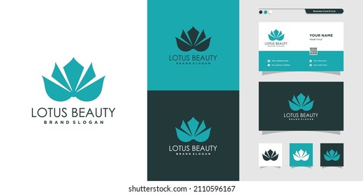 Lotus logo with creative concept for beauty and spa Premium Vector